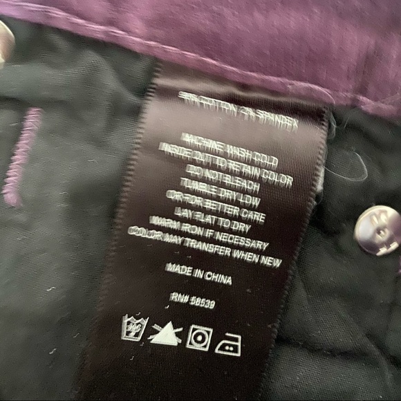 EUC Kut from the Cloth Diana Skinny purple cords - Picture 8 of 10